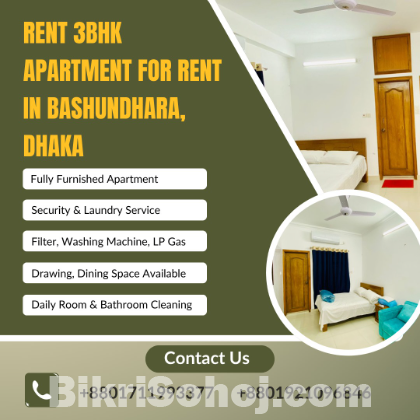 3Bed Room Serviced Apartment RENT in Bashundhara R/A.